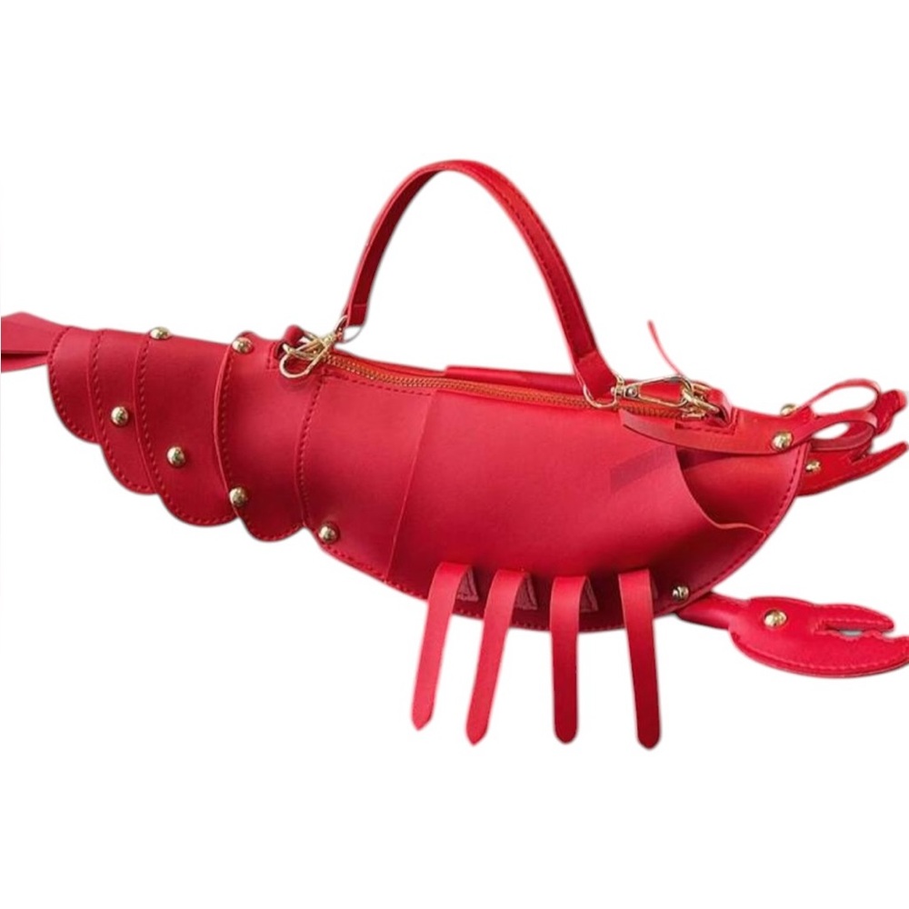 Boutique Red Lobster Statement Bag Coastal Chic Crossbody Purse - Picture 9 of 16